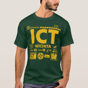Camiseta Vintage Wichita ICT Airport Code Retro Viagem Day