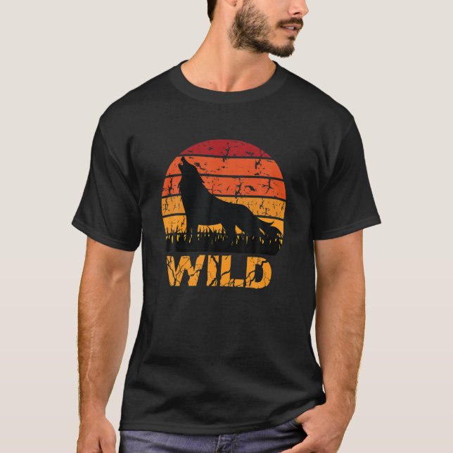 Camiseta Vintage Wild life Howling (Frente)