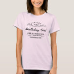 Camiseta Vintage Wine Person Funny Birthday T-shirt<br><div class="desc">Texto preto na camiseta clara. Vintage 1944 1945 1946 1947 1948 1949 1950 1951 1952 1953 1954 1955 1956 195 7 1958 1959 1960 1961 1962 1963 1964 1965 1966 1967 1968 1969 1970 1971 972 1973 1974 1975 1976 1977 1978 1979 1980 1981 1982 1983 1984 Envelhecido até à...</div>