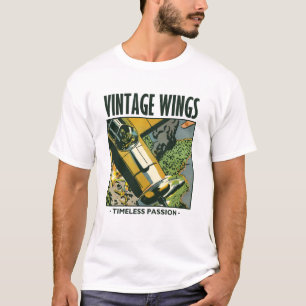Camiseta Vintage Wings, Aviation Passion