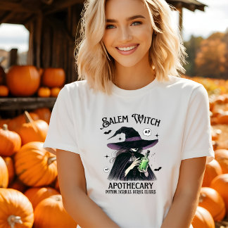 Camiseta Vintage Witch Apothecary Halloween Tshirt