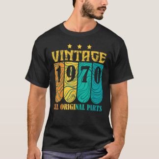 Camiseta Vintage with All Original Parts and Born in 1970