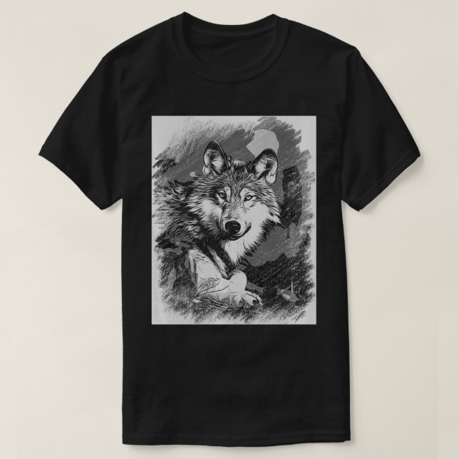 Camiseta Vintage Wolf (Frente do Design)