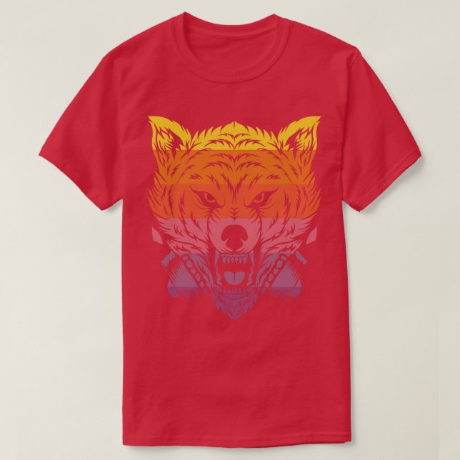 Camiseta Vintage Wolf (Frente do Design)