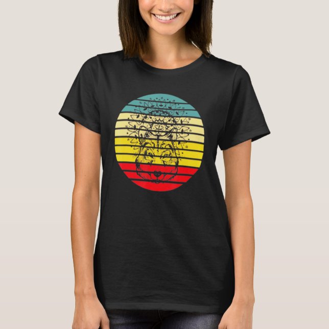 Camiseta Vintage Wolf Aestético Sunset Retro Wolf Tee (Frente)