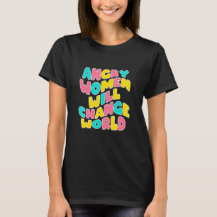 Camiseta Vintage Woman Rights Irritado Women Will Change Wo