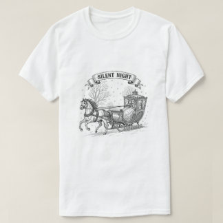 Camiseta Vintage Woodcut Christmas Tee