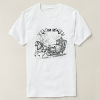 Camiseta Vintage Woodcut Christmas Tee