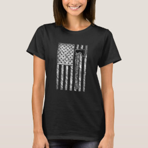 Camiseta Vintage Woodworker US Flag Woodcutter Carpenter Lu
