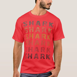Camiseta Vintage Word Retro Distressed Shark Animal Lover C