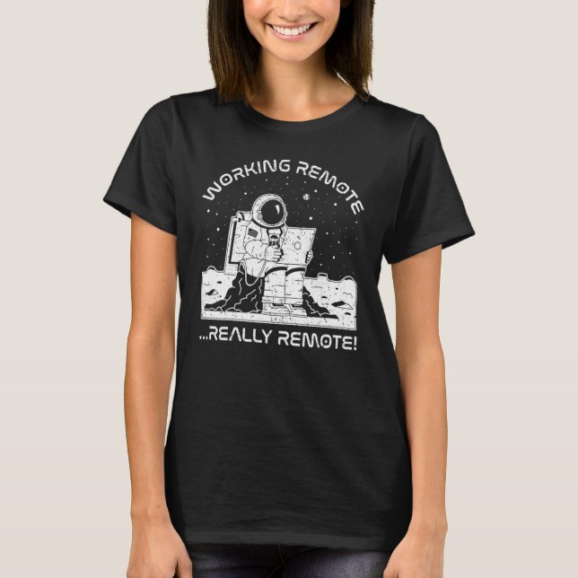 Camiseta Vintage Working Remote Really Remote! (white) (Frente)