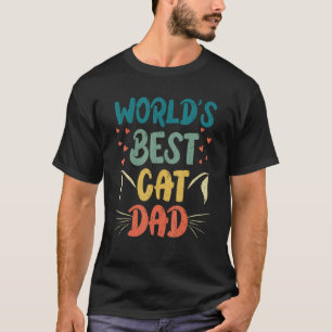 Camiseta Vintage World Best Cat Pai Day Best Cat