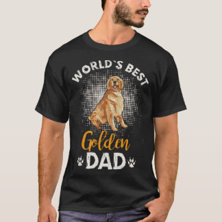 Camiseta Vintage World Best Ouro Retriever Pai Puppy
