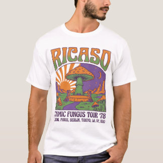 Camiseta Vintage World Tour 1978 Ricaso Cosmic Fungus Tour