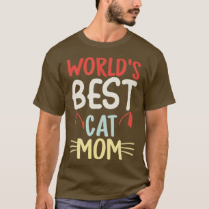 Camiseta Vintage World's Best Cat Mamãe Meow Cat Melhor Gat