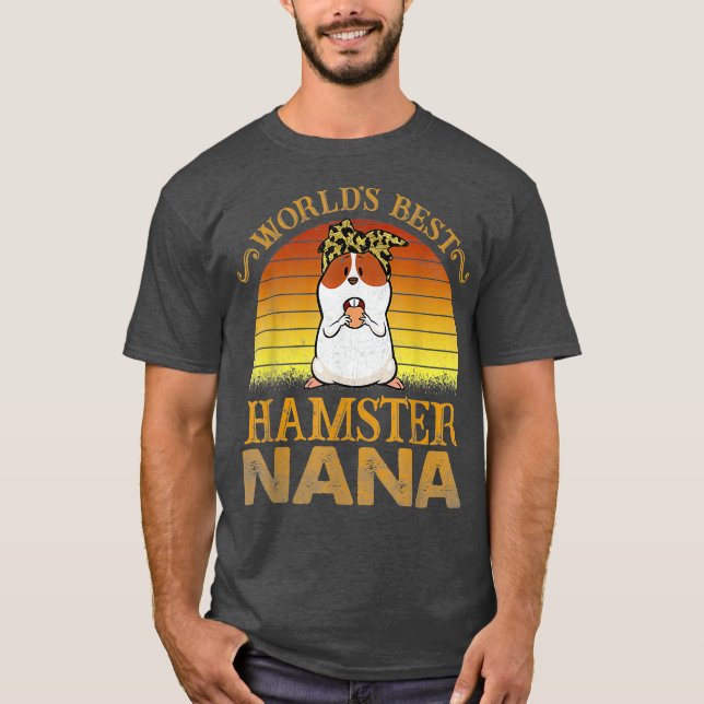 Camiseta Vintage Worlds Best Hamster Nana (Frente)