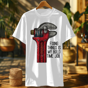 Camiseta Vintage Wrench - Corrigir Coisas É Meu Tempo De Tr