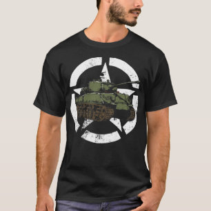 Camiseta Vintage WW2 Sherman Tank