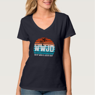 Camiseta Vintage WWJD O que Jesus faria à fé cristã J