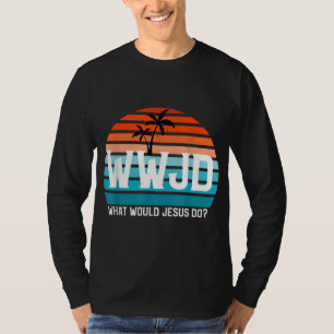 Camiseta Vintage WWJD O que Jesus faria à fé cristã J