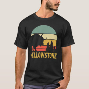 Camiseta Vintage Yellowstone National Park Buffalo Retro Su