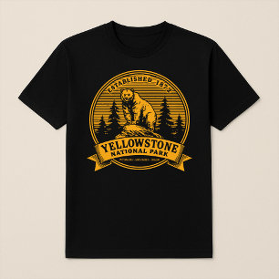 Camiseta Vintage Yellowstone National Park Grizzly Bear