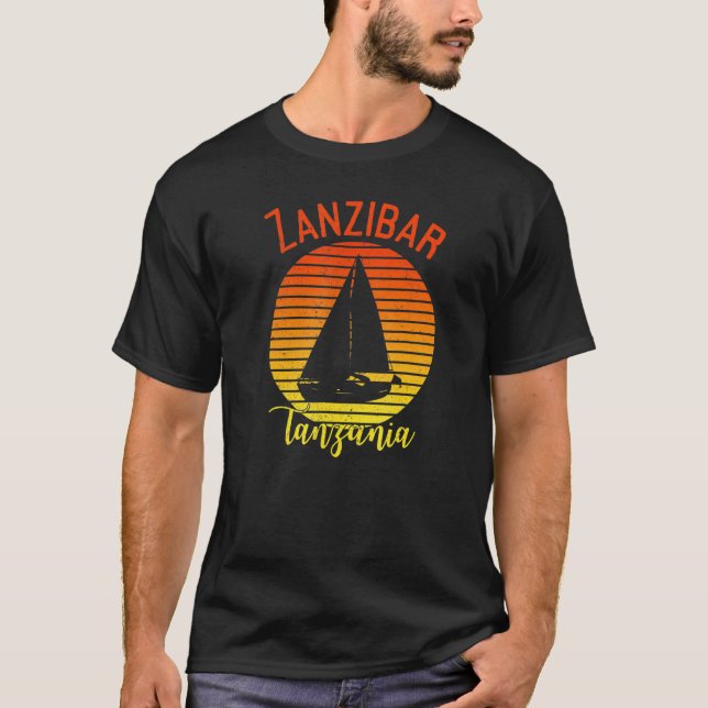 Camiseta Vintage Zanzibar Tanzânia Africa Sunset Weley (Frente)