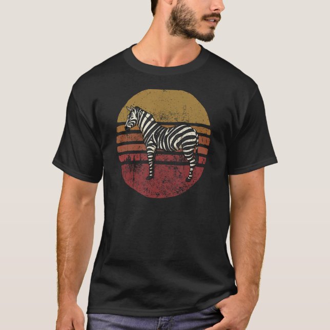 Camiseta Vintage Zebra Retro Style Zebra (Frente)