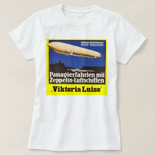 Camiseta Vintage Zeppelin Viktoria Luise (Frente do Design)
