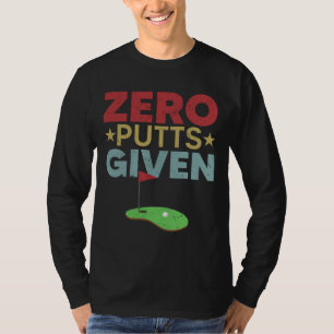 Camiseta Vintage Zero Putts Dado Ao Dia de os pais Engraçad