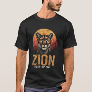 Camiseta Vintage Zion National Park Puma Roadtrip 2025 Retr