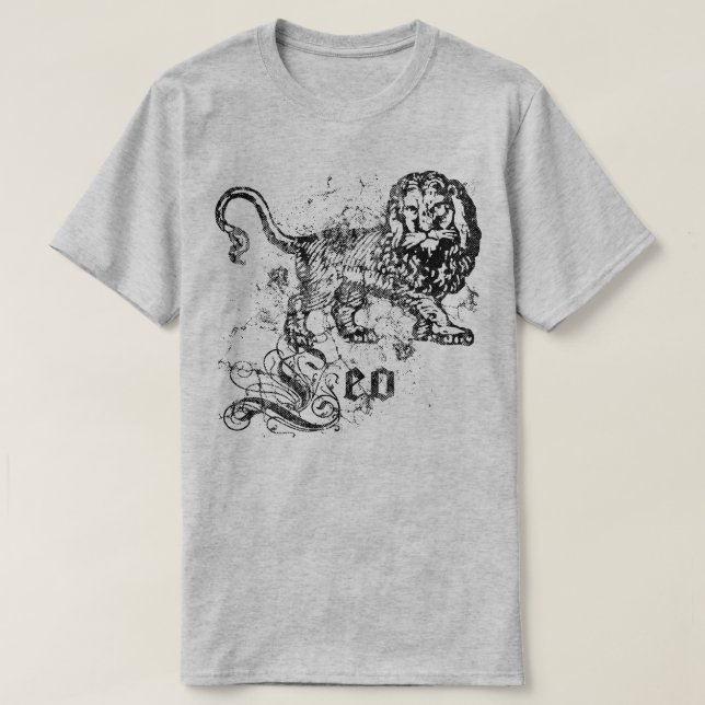 Camiseta Vintage Zodiac Leo (Frente do Design)
