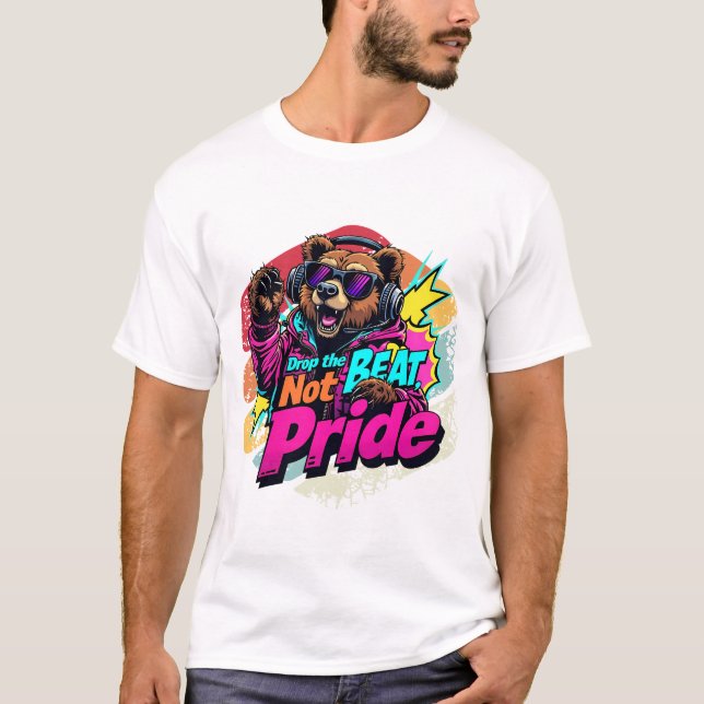 Camiseta VintageDJ do UrsoLGBTQ (Frente)