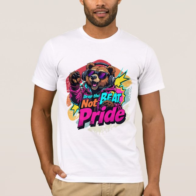 Camiseta VintageDJ do UrsoLGBTQ (Frente)