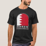 Camiseta Vintagem Afetada do Emblem do Bahrein<br><div class="desc">Bahrein aflora o emblema com a bandeira e o casaco de armas.</div>