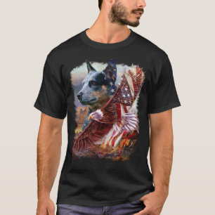 Camiseta Vintagem Clássica da América do Cão e da Águia