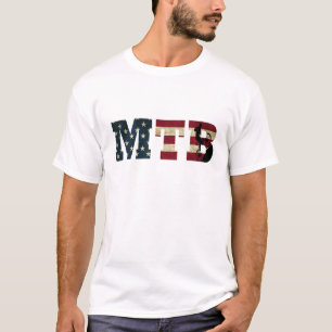 Camiseta Vintagem da bandeira americana do Mtb