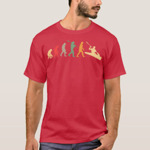 Camiseta Vintagem da evolução de Kayaking 