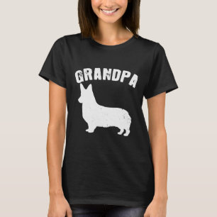 Camiseta Vintagem da Família Corgi Grandpa Matching