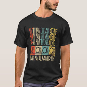 Camiseta Vintagem De 23 Anos Feita Em Janeiro De 2000
