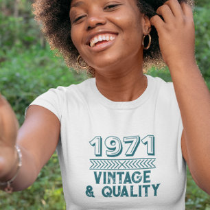 Camiseta Vintagem de Ano Personalizado Engraçado e Qualidad