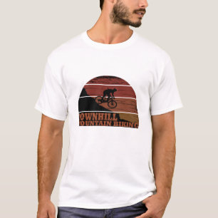 Camiseta Vintagem de bicicleta de montanha da descida