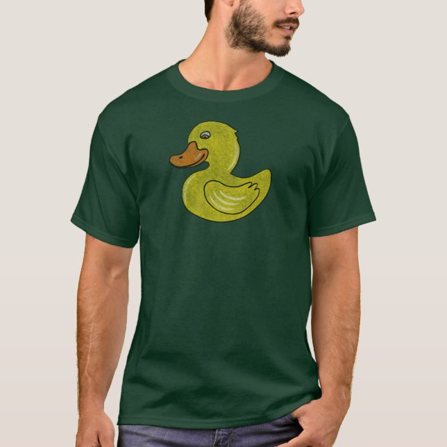 Camiseta Vintagem de Borracha Ducky Afastada (Frente)