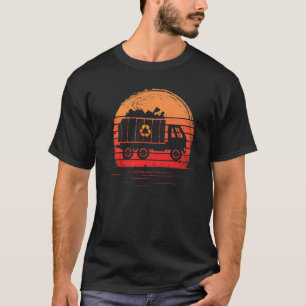 Camiseta Vintagem de Caminhão de Lixo do Reciclagem Retroat