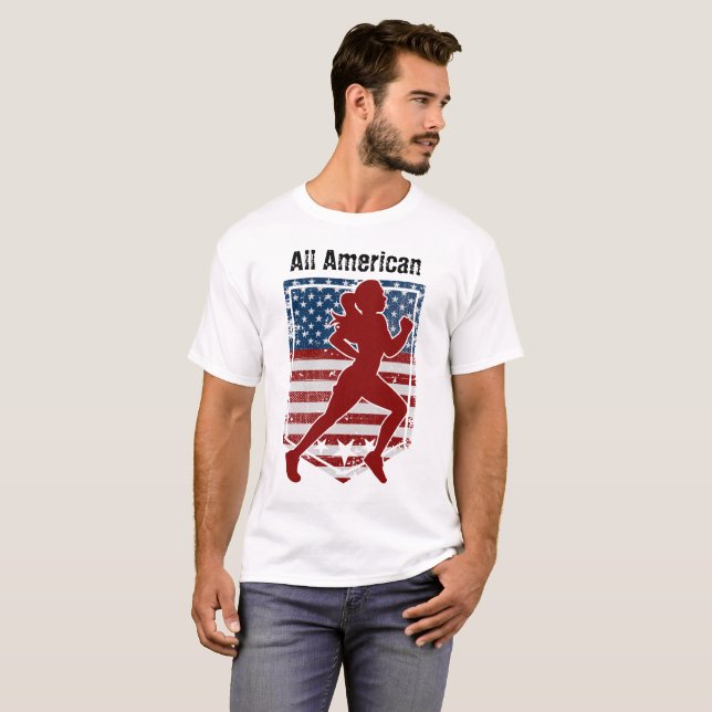 Camiseta Vintagem de campo e trilha All-American (Frente Completa)
