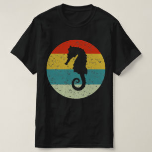 Camiseta vintagem de cavalo marinho