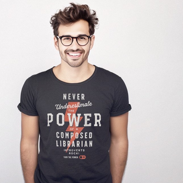 Camiseta Vintagem de Energia Bibliotecária (Librarian Power Vintage T-Shirt)