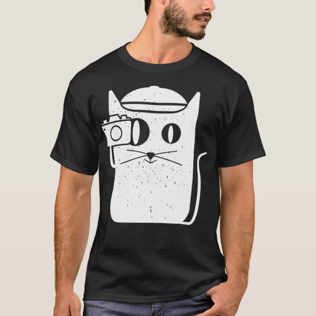 Camiseta Vintagem de Fotografia de Kitten (Frente)