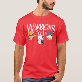Camiseta vintagem de gatos guerreiros