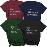 Camiseta Vintagem de Grupo de Correspondência de festas de<br><div class="desc">Apresentando nossa camiseta personalizada Festa de aniversário Vintage do Grupo Correspondente, projetada para elevar suas celebrações de aniversário para o próximo nível. Quer você esteja planejando uma foto de grupo de esquadrão de aniversário ou simplesmente queira se destacar na festa, estas camisas são a escolha perfeita. Com opções de texto...</div>